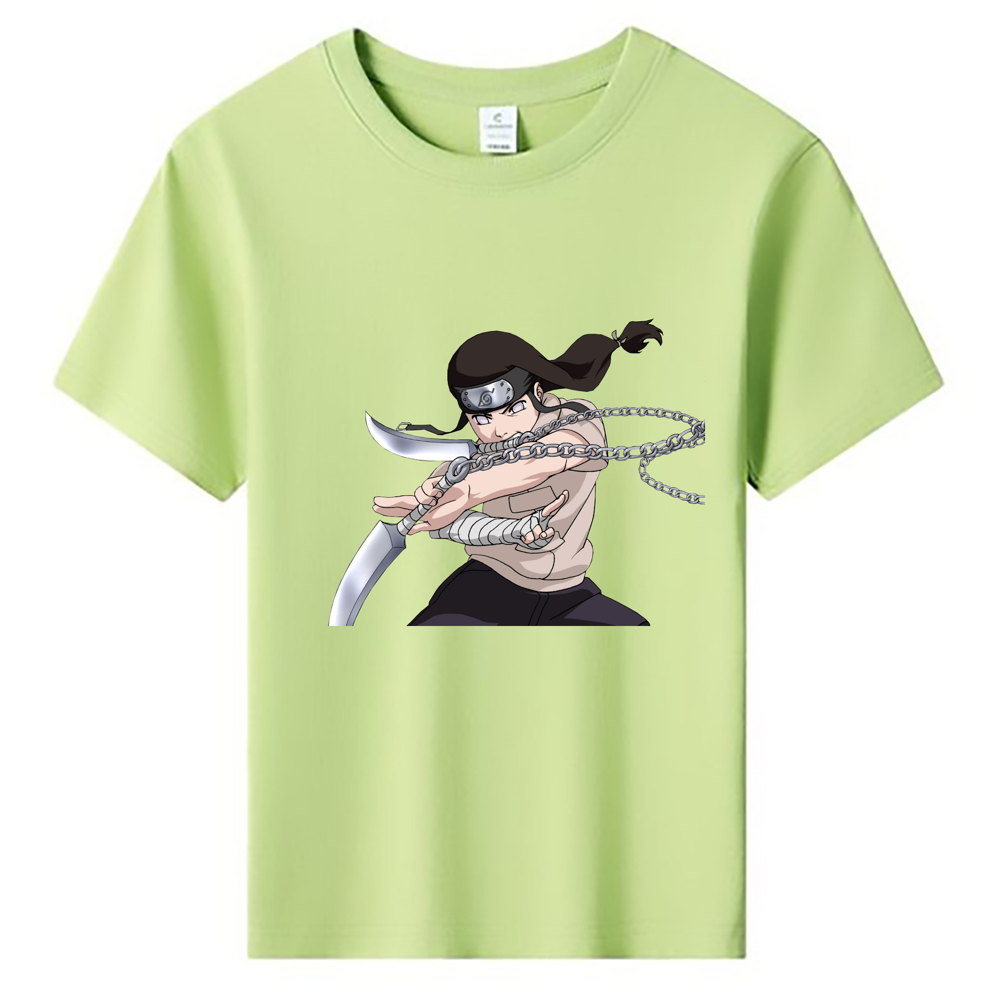 （画像用） NARUTO -ナルト- 日向ネジ Hyūga Neji 綿100％キッズTシャツ（フロントプリント）